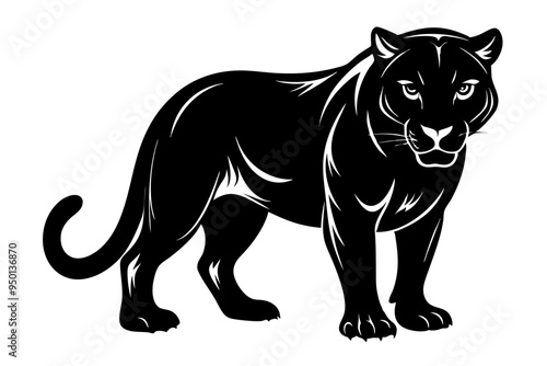 Black Panther Silhouette vector illustration