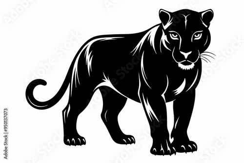 Black Panther Silhouette vector illustration