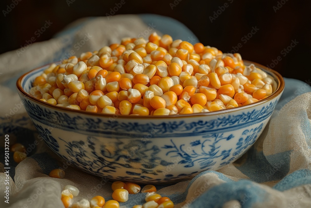 a still life of a bowl of fresh corn kernels in various colors and patterns a still life of a bowl of fresh corn kernels in various colors and patterns