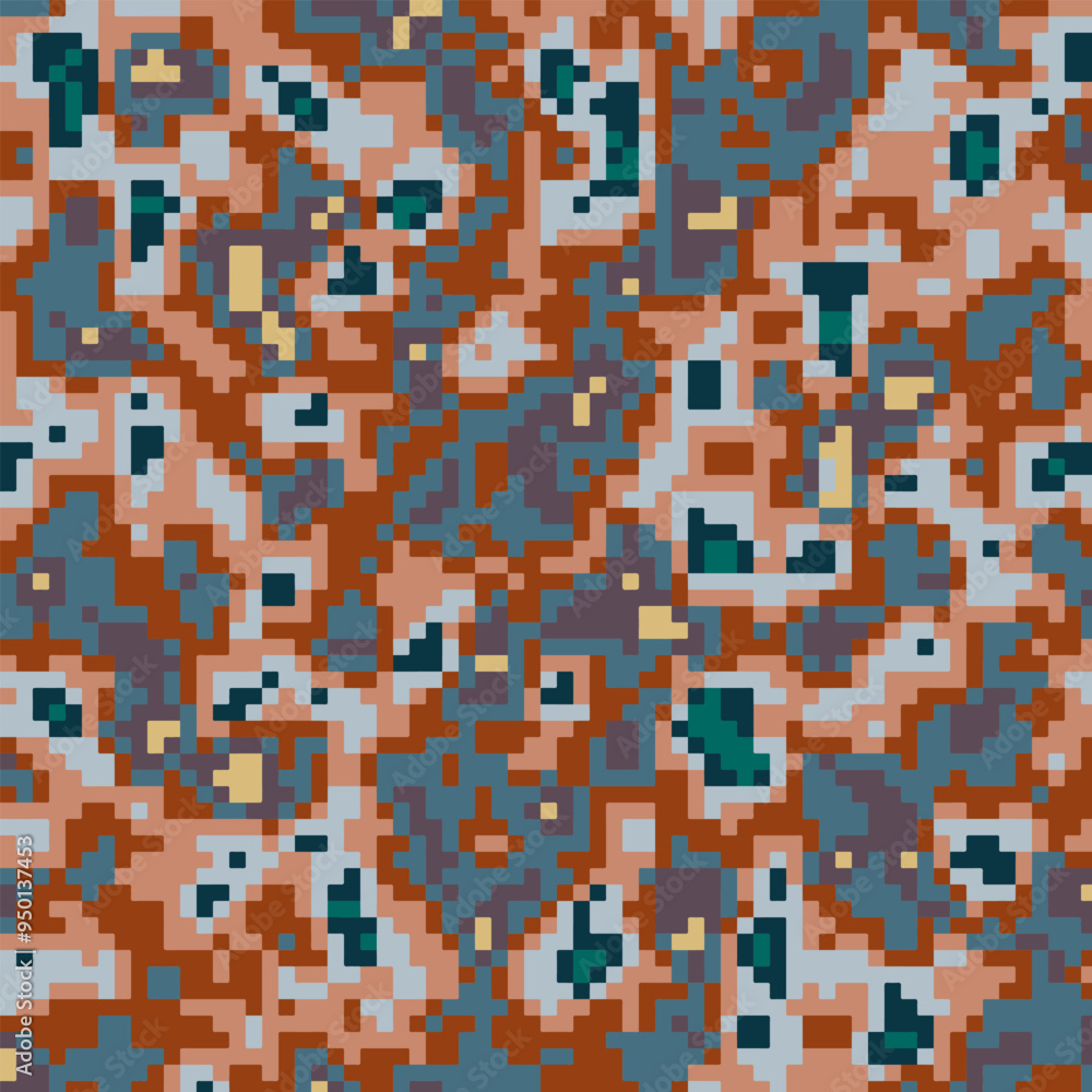 ABSTRACT PIXEL BACKGROUND FLAT PASTEL COLOR SHAPES DESIGN VECTOR TEMPLATE FOR WALLPAPER, COVER DESIGN