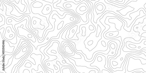 Topographic map background geographic line map with elevation assignments. Modern design with White background with topographic wavy pattern design.paper texture Imitation of a geographical map shades