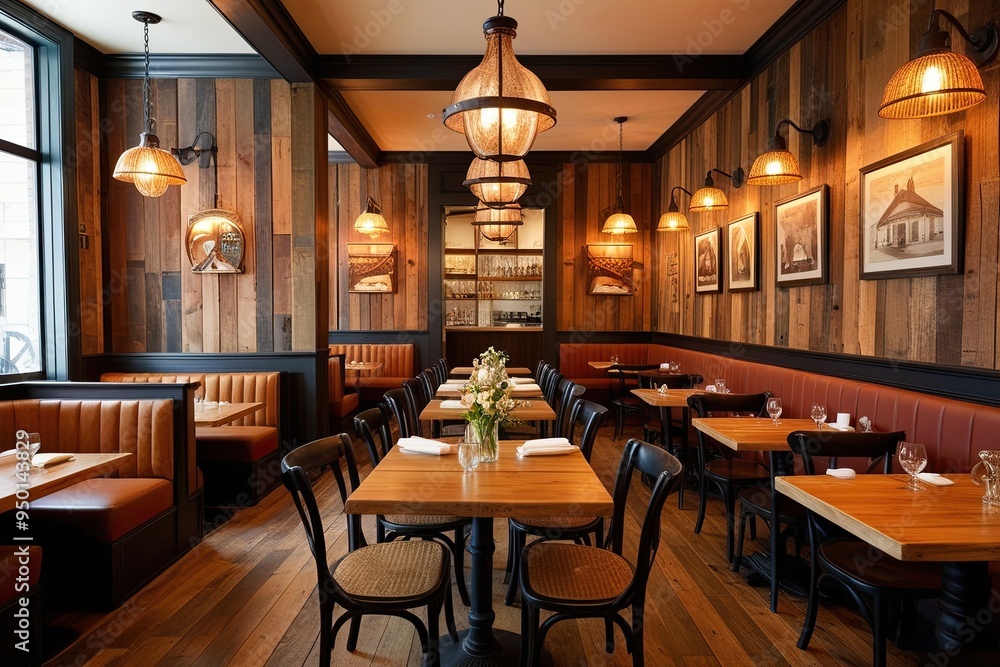 custom made wallpaper toronto digitalVintage Chic Cafe Atmosphere with Rustic Wood Decor and Cozy Warm Tones