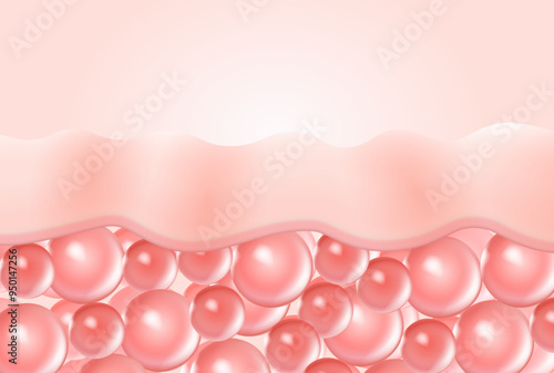 wrinkled skin illustration. concept for beauty