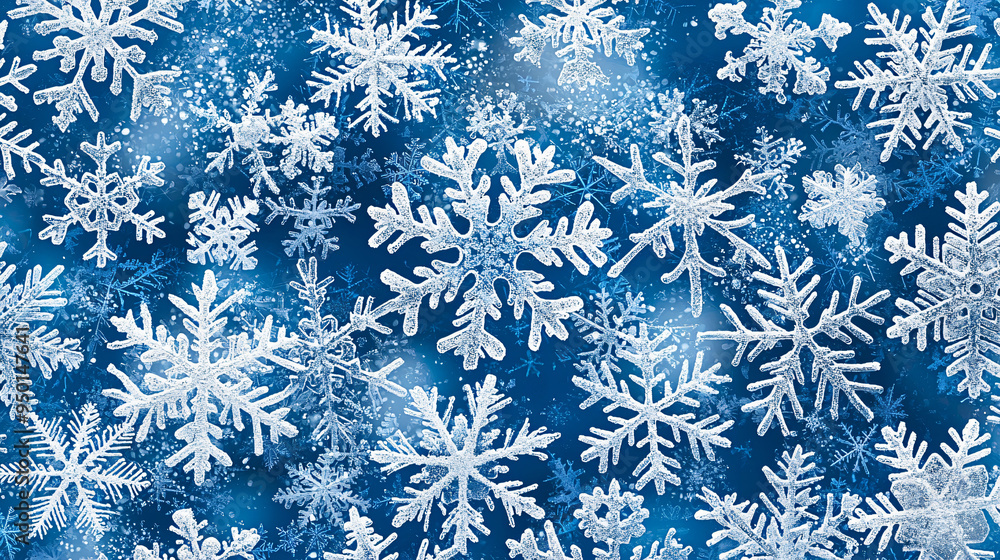Beautiful Winter Snowflakes Design with Shiny and Bright Elements for Background Decor Beautiful Winter Snowflakes Design with Shiny and Bright Elements for Background Decor
