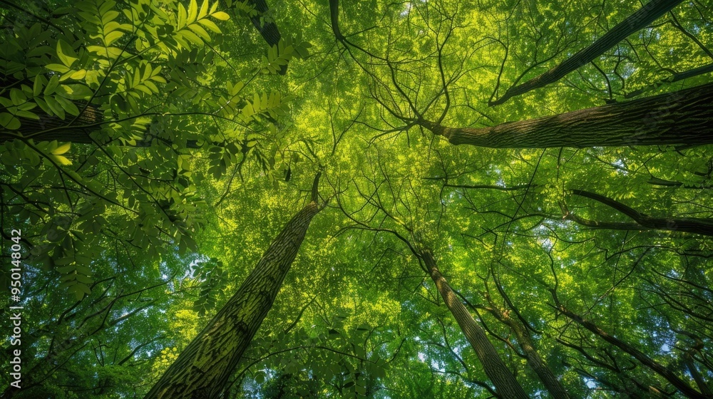 Lush verdant tree canopy providing cool soothing shade in a picturesque forest landscape The dense foliage filters the sunlight creating a serene calming atmosphere perfect for rest and rejuvenation Lush verdant tree canopy providing cool soothing shade in a picturesque forest landscape The dense foliage filters the sunlight creating a serene calming atmosphere perfect for rest and rejuvenation