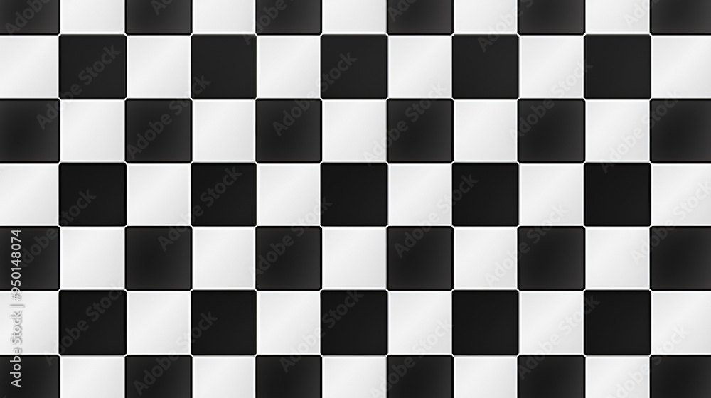 Fototapeta premium Checkerboard Background Design Featuring Black and White Squares in a Mosaic Style