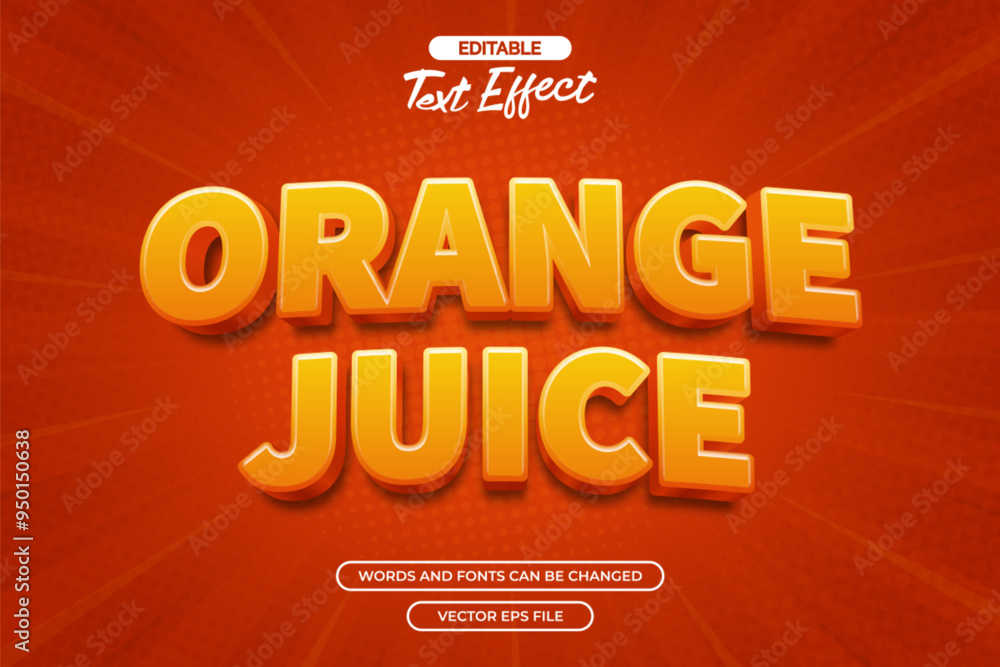 Orange juice editable text effect Orange juice editable text effect