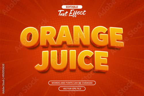 Orange juice editable text effect