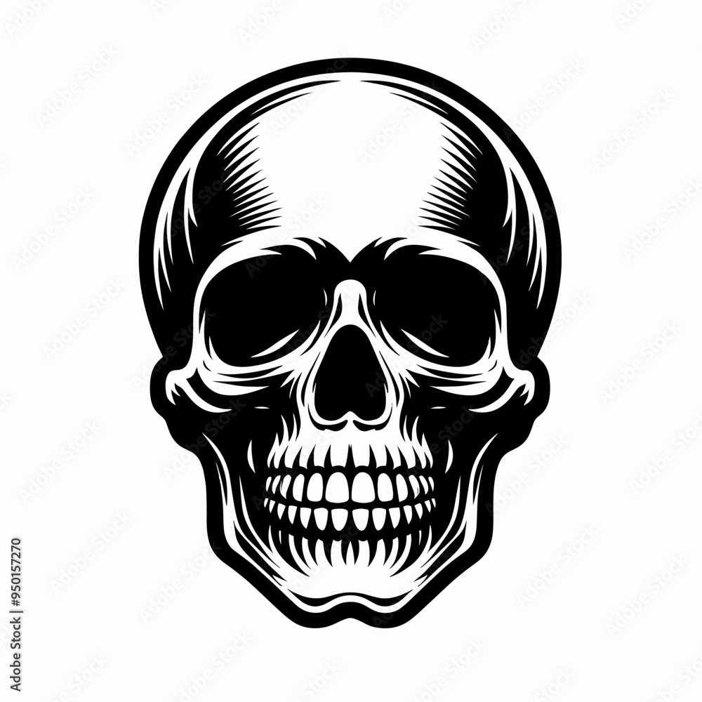 Fototapeta premium Vector Skull Design tattoo tshirt design
