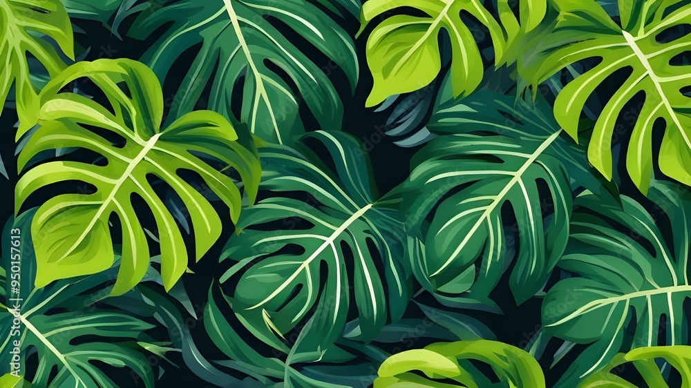 Tropical palm leaves pattern background Tropical palm leaves pattern background