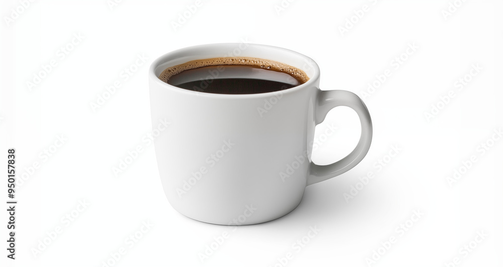 Latte Art in a White Cup on Plain Background with Space for Copy Latte Art in a White Cup on Plain Background with Space for Copy