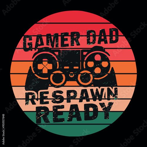 Summer Fathers Gamer Vector tshirt streetwear design