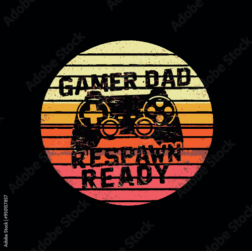 Summer Fathers Gamer Vector tshirt streetwear design