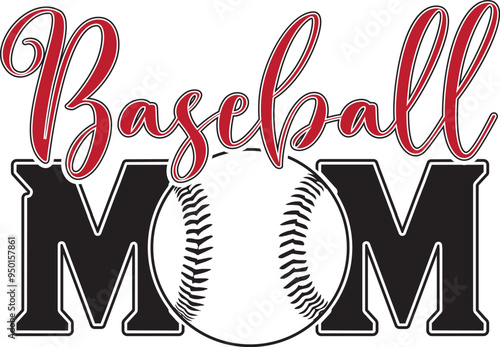 Baseball Mom, Baseball Cut File, Softball Silhouette, Baseball Clip Art