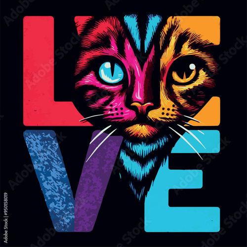 Pet vector shirt design a cat lover