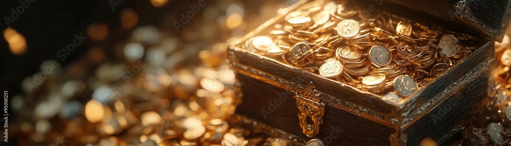 Treasure icon, classic symbol of hidden wealth Treasure icon, classic symbol of hidden wealth