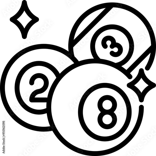 Balls billiard icon