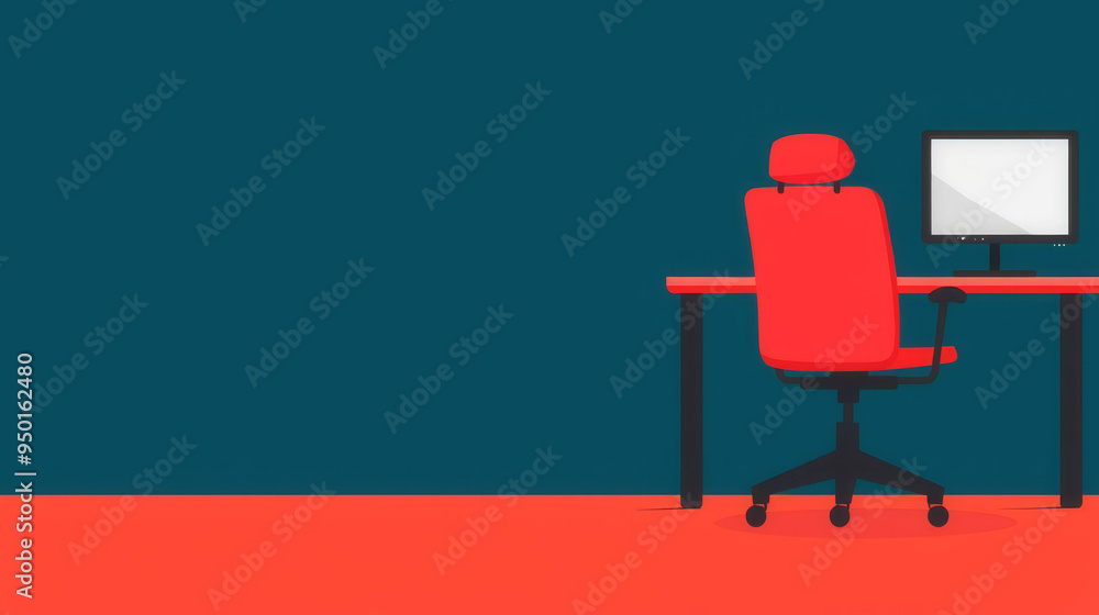 Fototapeta premium Financial trading technology, robust cybersecurity solutions, flat design illustration