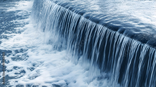Majestic Cascade of Rushing Water Flowing Through Scenic Landscape