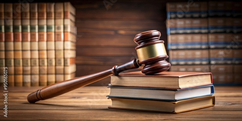 Wallpaper Mural Legal gavel on top of a stack of law books in a courtroom, legal, law, justice, gavel, court Torontodigital.ca