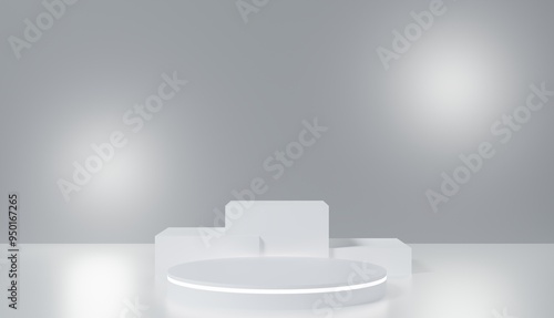 Abstract scene background. Product presentation, mockup. Podium 3d, stage pedestal or platform