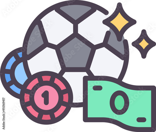 Betting football icon
