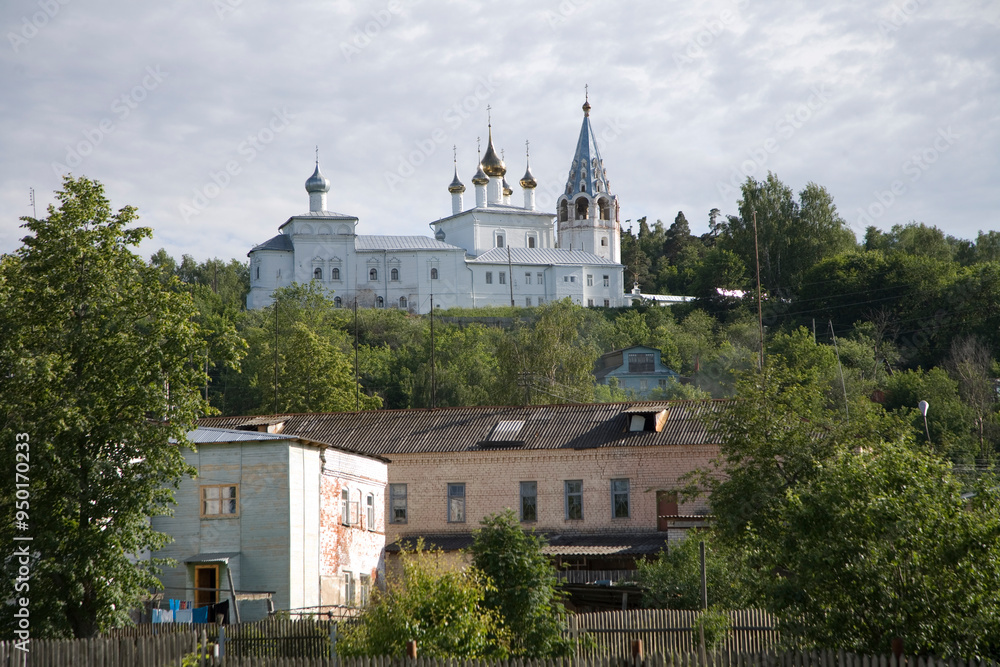 Fototapeta premium Russia Vladimir region Gorokhovets city view on a cloudy summer day
