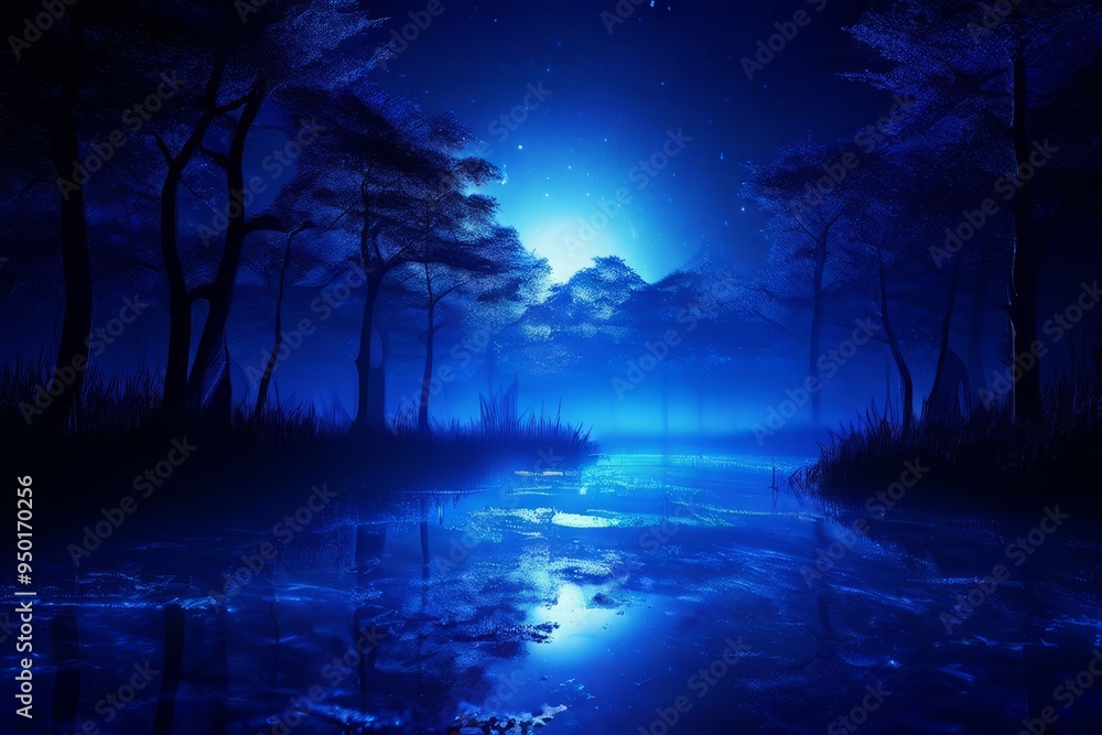 cool moonlight hologram illuminated by cool moonlight creating a cool moonlight hologram illuminated by cool moonlight creating a