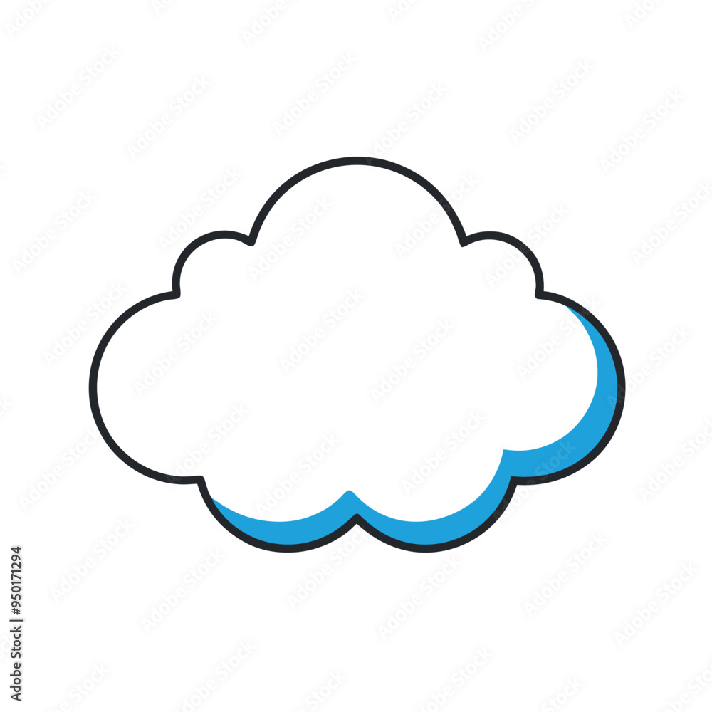 Minimalist cloud icon set vector. Minimalist cloud icon set vector.