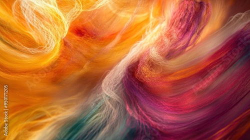 Abstract Swirling Colorful Threads