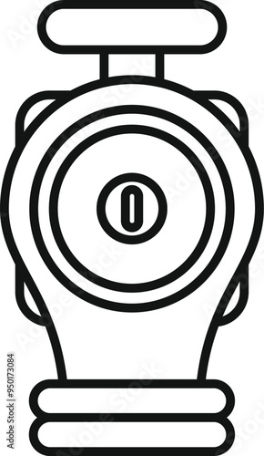 Simple icon of a gas mask used by rescuers working in a dangerous environment