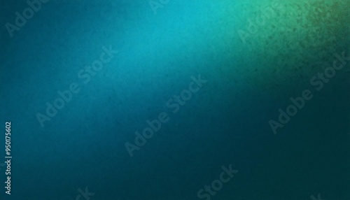 Teal Green and Blue Grainy Color Gradient Background with Glowing Noise Texture 