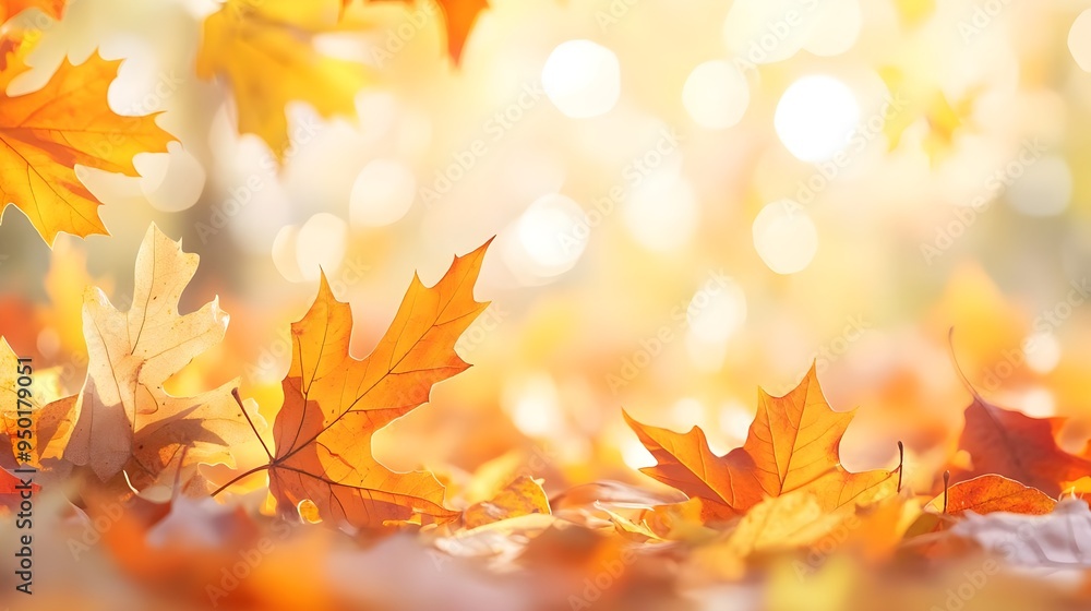 Autumn Leaves Background, Golden Nature, Fall Foliage Autumn Leaves Background, Golden Nature, Fall Foliage
