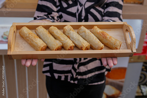 Otak Otak Lumpia in a ready to eat serving photo