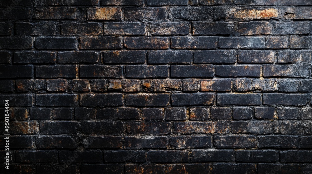 Fototapeta premium Black Brick Wall Texture.