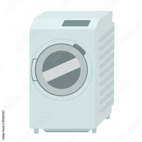 ドラム缶洗濯機のイラスト