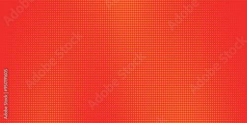 Dots halftone orange color pattern gradient texture with technology digital background. Dots pop art comics with summer background.