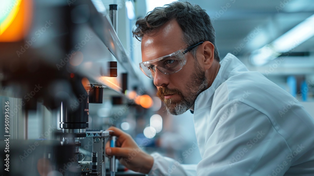 portrait of male scientist researching in a medical laboratory portrait of male scientist researching in a medical laboratory