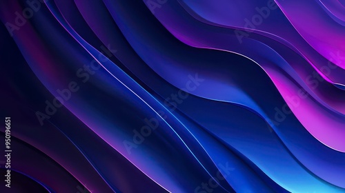 Abstract gradient design with smooth transitions between blue and purple hues, showcasing a blend of dark and neon tones for an eye-catching, modern aesthetic.