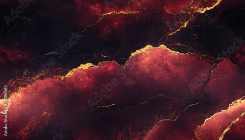 Seamless marble pattern in rich maroon with subtle gold accents, [Abstract Background Marble], [Bold and sophisticated]