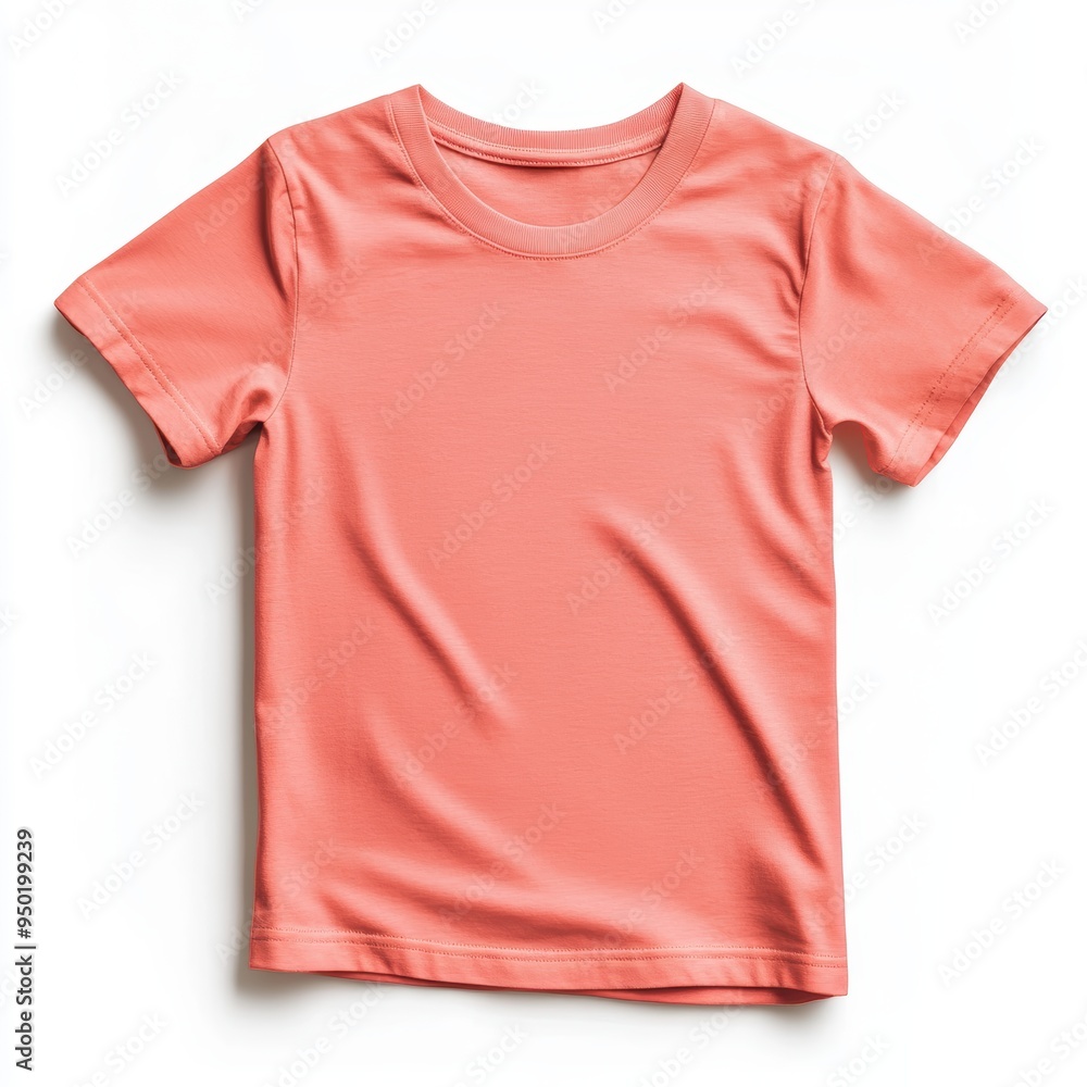 A pink shirt with no design on it. The shirt is laying on a white background. The shirt is a solid color and has no pattern A pink shirt with no design on it. The shirt is laying on a white background. The shirt is a solid color and has no pattern