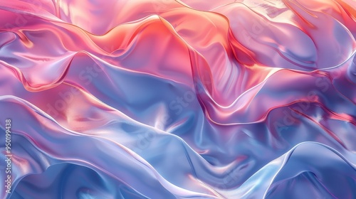 Wallpaper Mural Abstract fabric texture with flowing layers in soft pastel colors at studio setting Torontodigital.ca