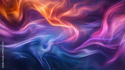 Wallpaper Mural Abstract background of flowing purple, blue, and orange colors creating a vibrant artistic effect Torontodigital.ca