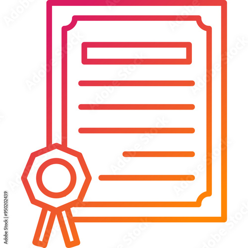 Diploma Vector Icon Design