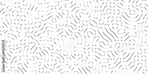 Abstract Turing organic wallpaper with background. Turing reaction diffusion monochrome seamless pattern with chaotic motion. Natural seamless line pattern. Linear design with biological shapes. photo