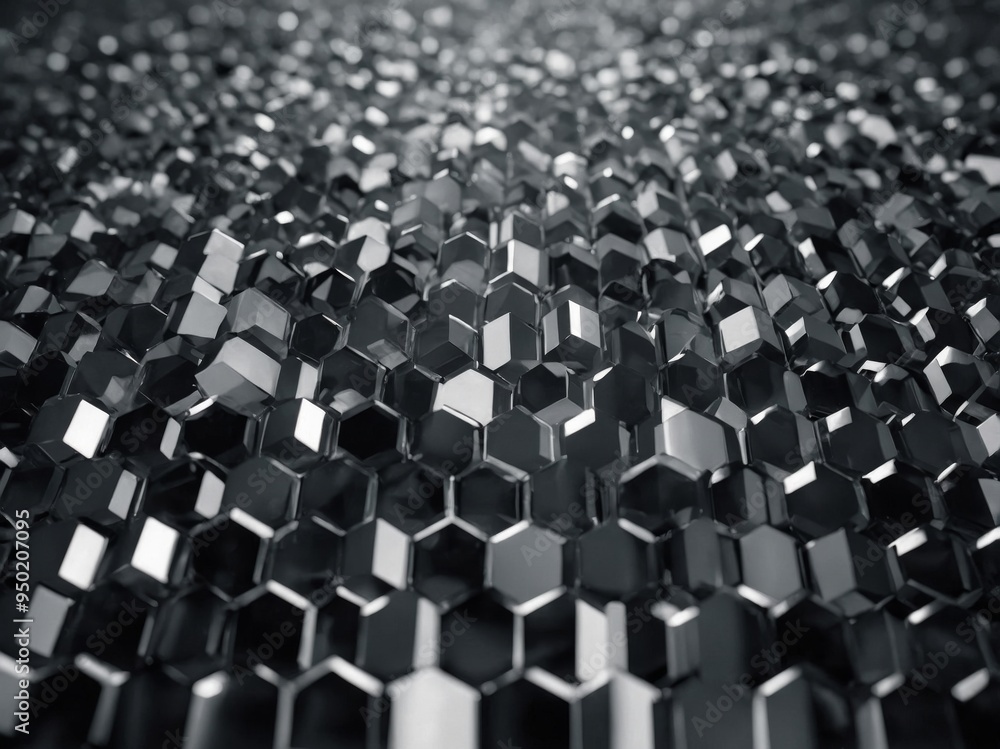 Obraz premium Abstract geometric composition in shades of gray and black.