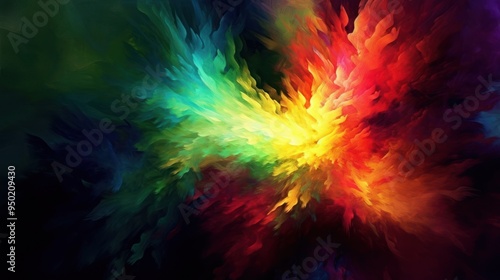 Bright Colorful Abstract Explosion