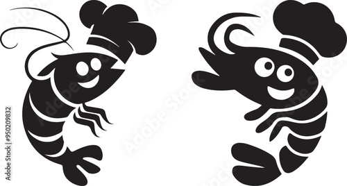 The shrimp cartoon vector
