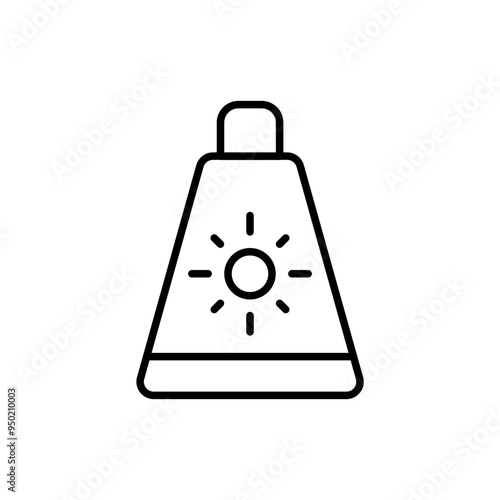 Sun Protection outline icons, minimalist vector illustration ,simple transparent graphic element .Isolated on white background