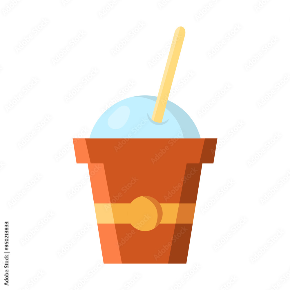 Flat design coffee cup illustration. Modern beverage icon concept. Flat vector design cartoon style Flat design coffee cup illustration. Modern beverage icon concept. Flat vector design cartoon style